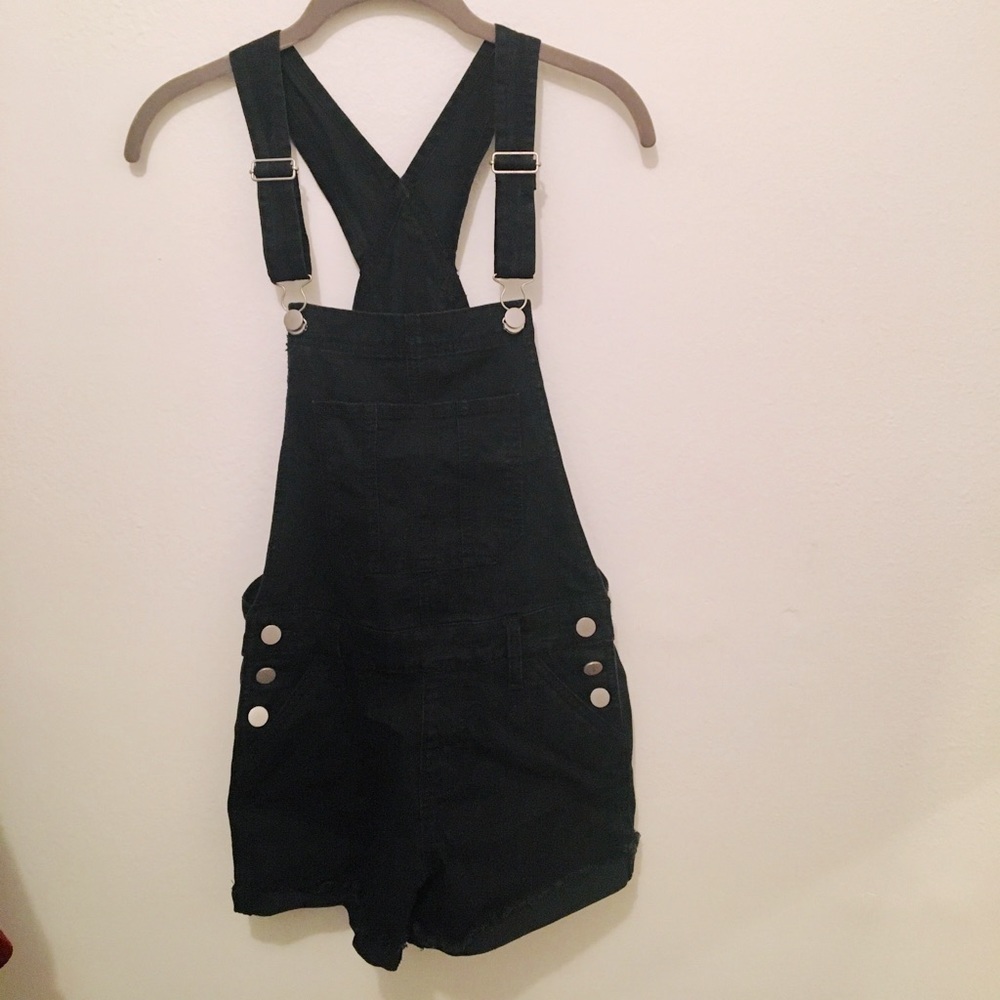 Cute Black Overalls